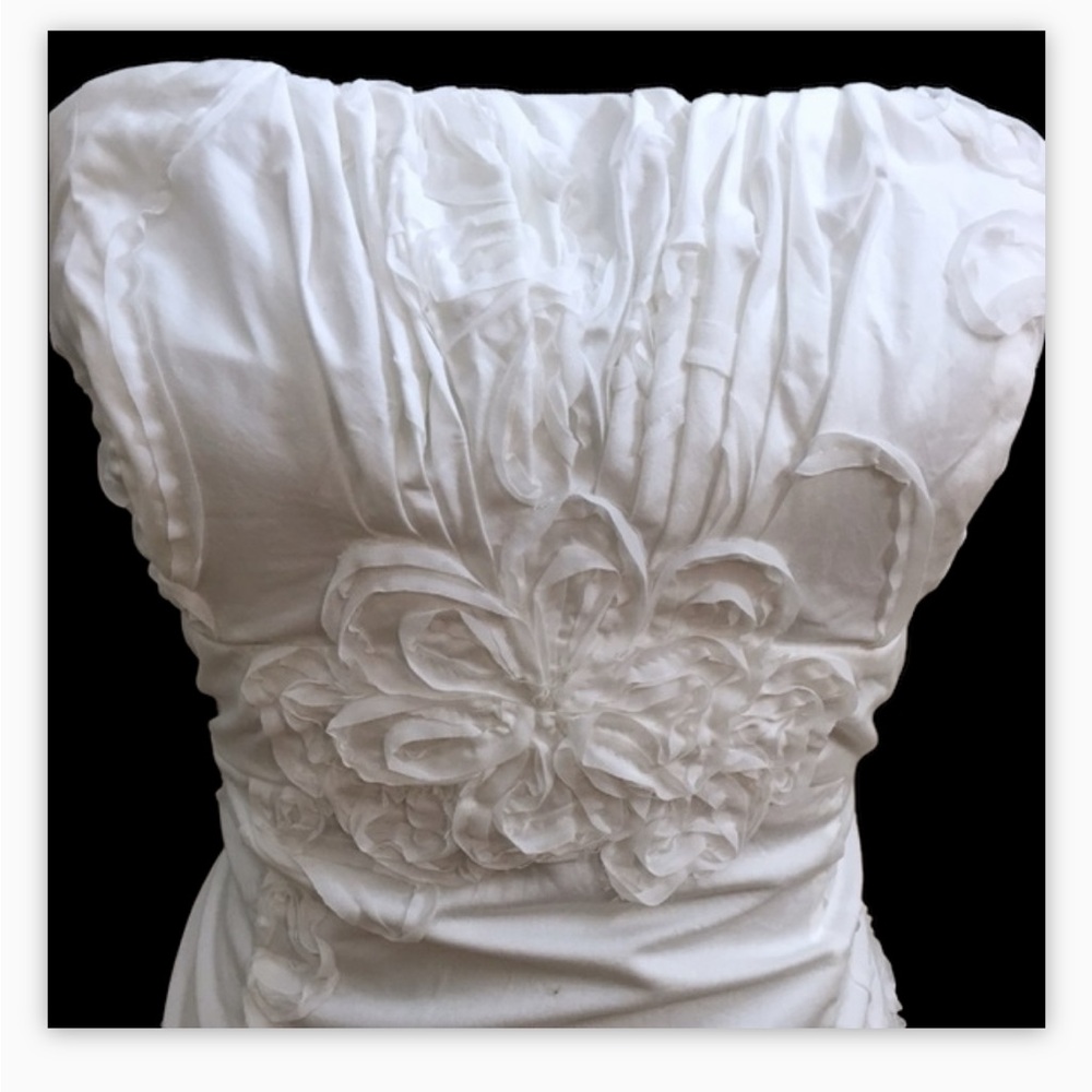 White House Black Market Strapless White Dress - Picture 3 of 5